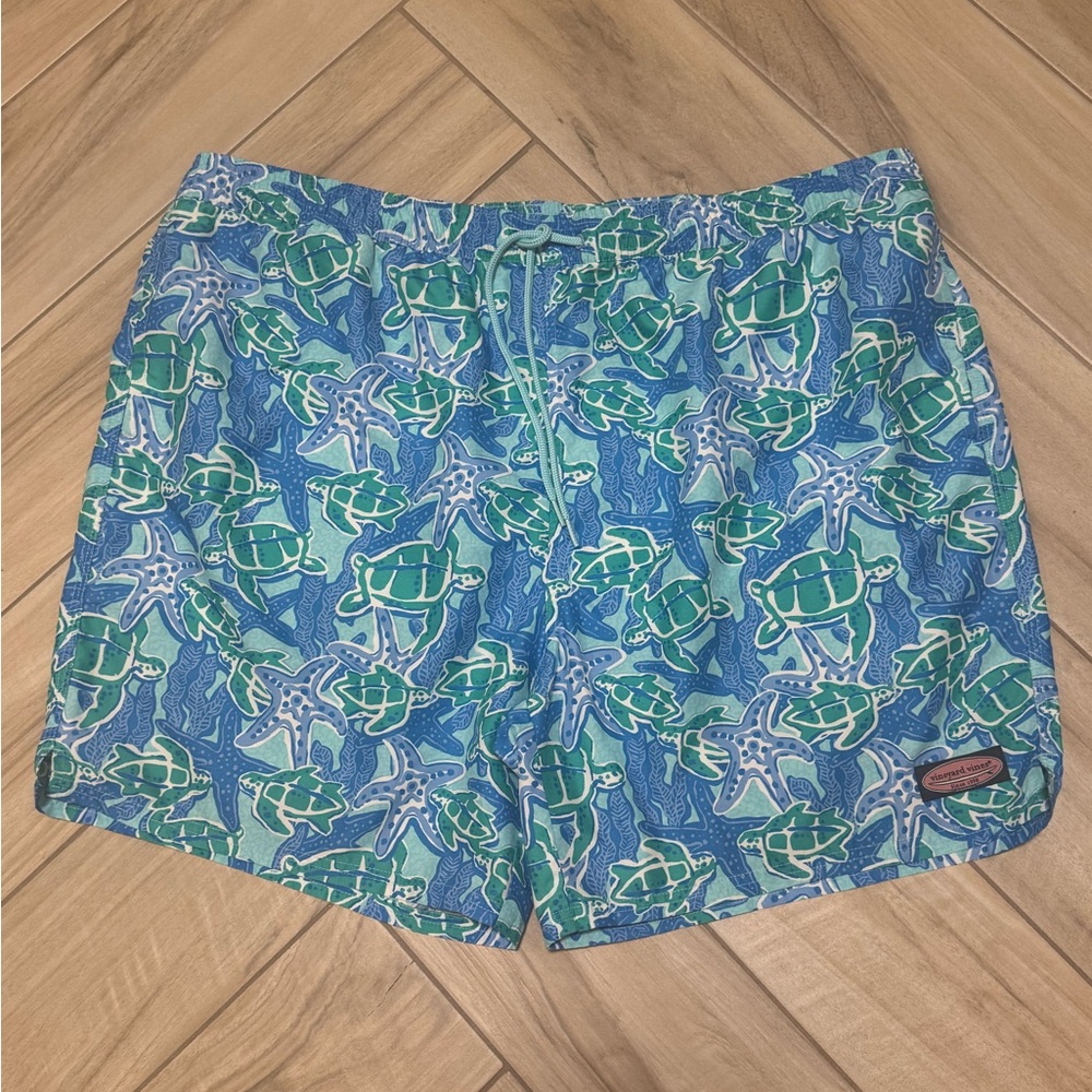 Vineyard Vines Blue Turtle Swim Trunks